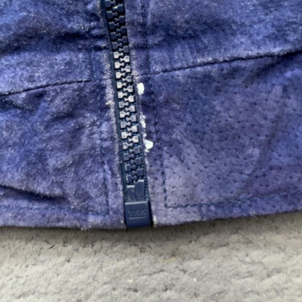 Vintage New York Yankees Leather Jacket Mens Medium Blue Black MLB GIII Bomber - Picture 4 of 16